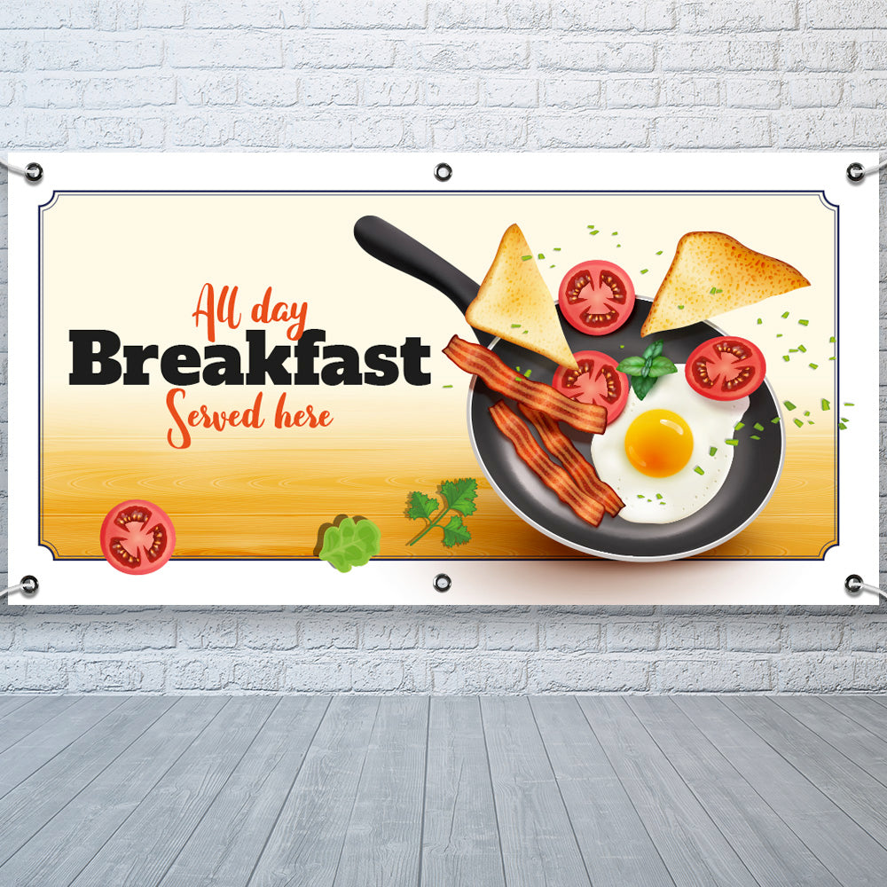 PCV Banner Printing Cafe Breakfast Promotional Advertisement Outdoor Waterproof