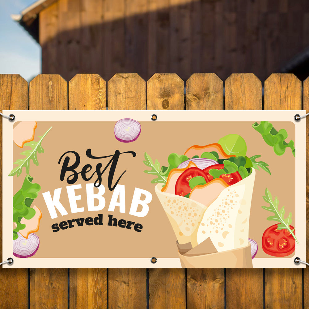 PVC Banner Kebabs Fast Food Promotional Print Outdoor Waterproof High Quality