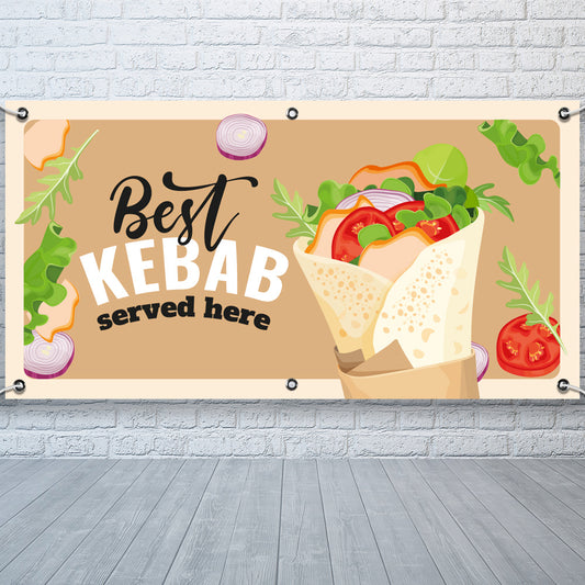 PVC Banner Kebabs Fast Food Promotional Print Outdoor Waterproof High Quality