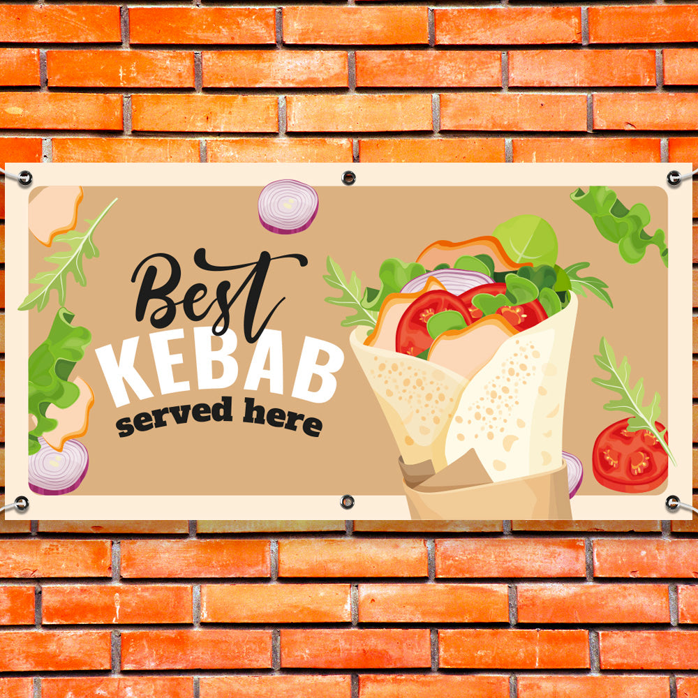 PVC Banner Kebabs Fast Food Promotional Print Outdoor Waterproof High Quality