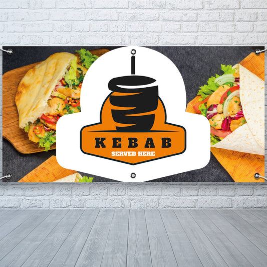 PVC Banner Kebabs Fast Food Promotional Print Outdoor Waterproof High Quality