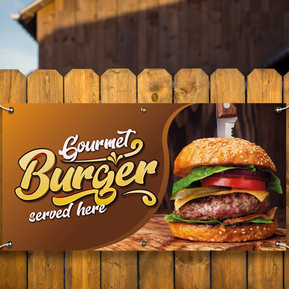 PCV Banner Printing Gourmet burgers takeaway Promotional Advertisement Outdoor waterproof