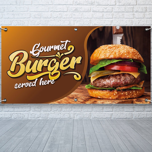 PCV Banner Printing Gourmet burgers takeaway Promotional Advertisement Outdoor waterproof