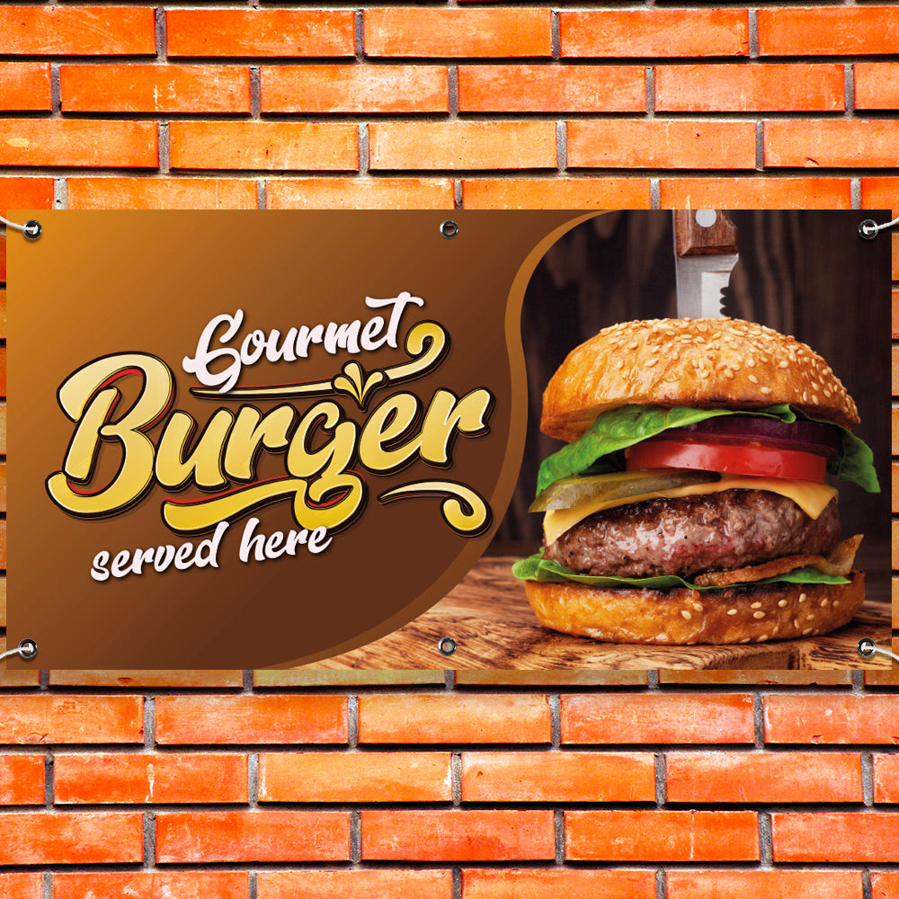 PCV Banner Printing Gourmet burgers takeaway Promotional Advertisement Outdoor waterproof