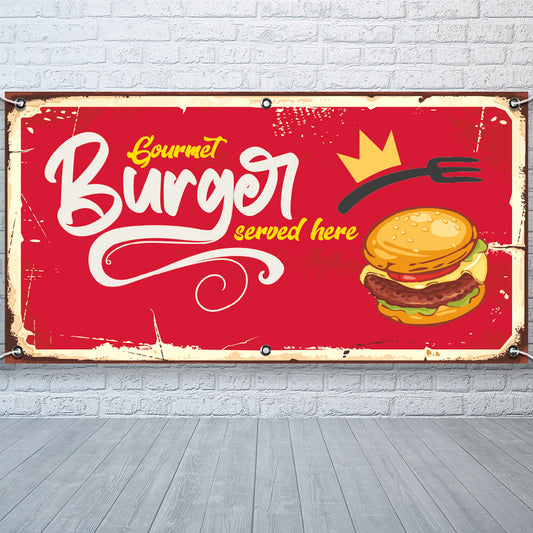 PCV Banner Printing Gourmet burgers takeaway Promotional Advertisement Outdoor waterproof