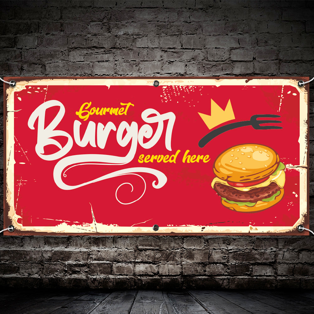 PCV Banner Printing Gourmet burgers takeaway Promotional Advertisement Outdoor waterproof