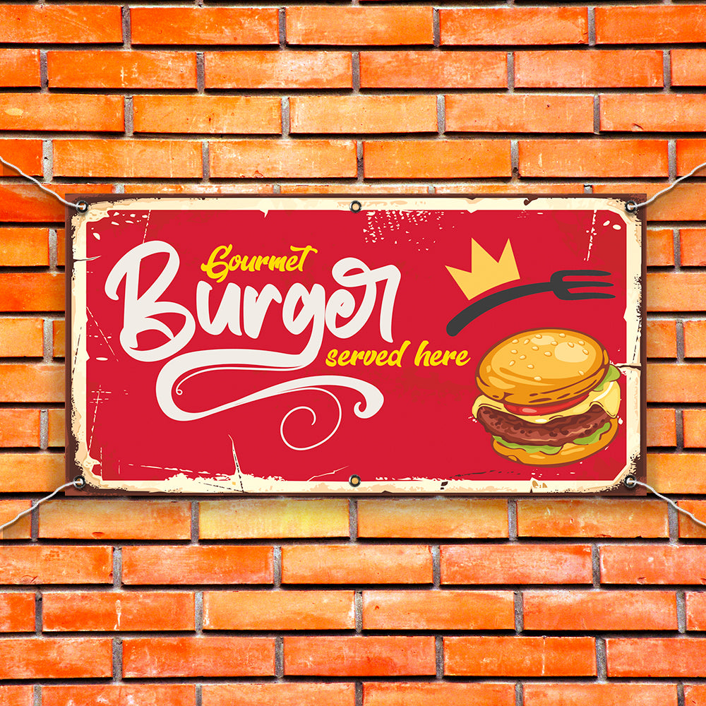 PCV Banner Printing Gourmet burgers takeaway Promotional Advertisement Outdoor waterproof