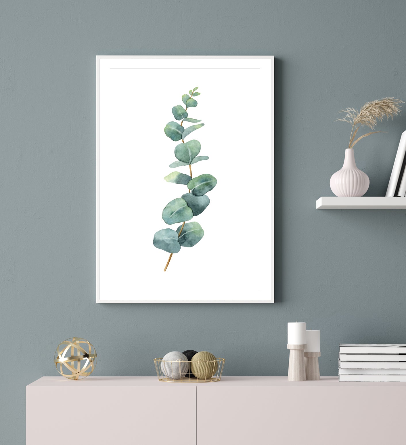 Eucalyptus poster print home wall art decor botanical watercolour