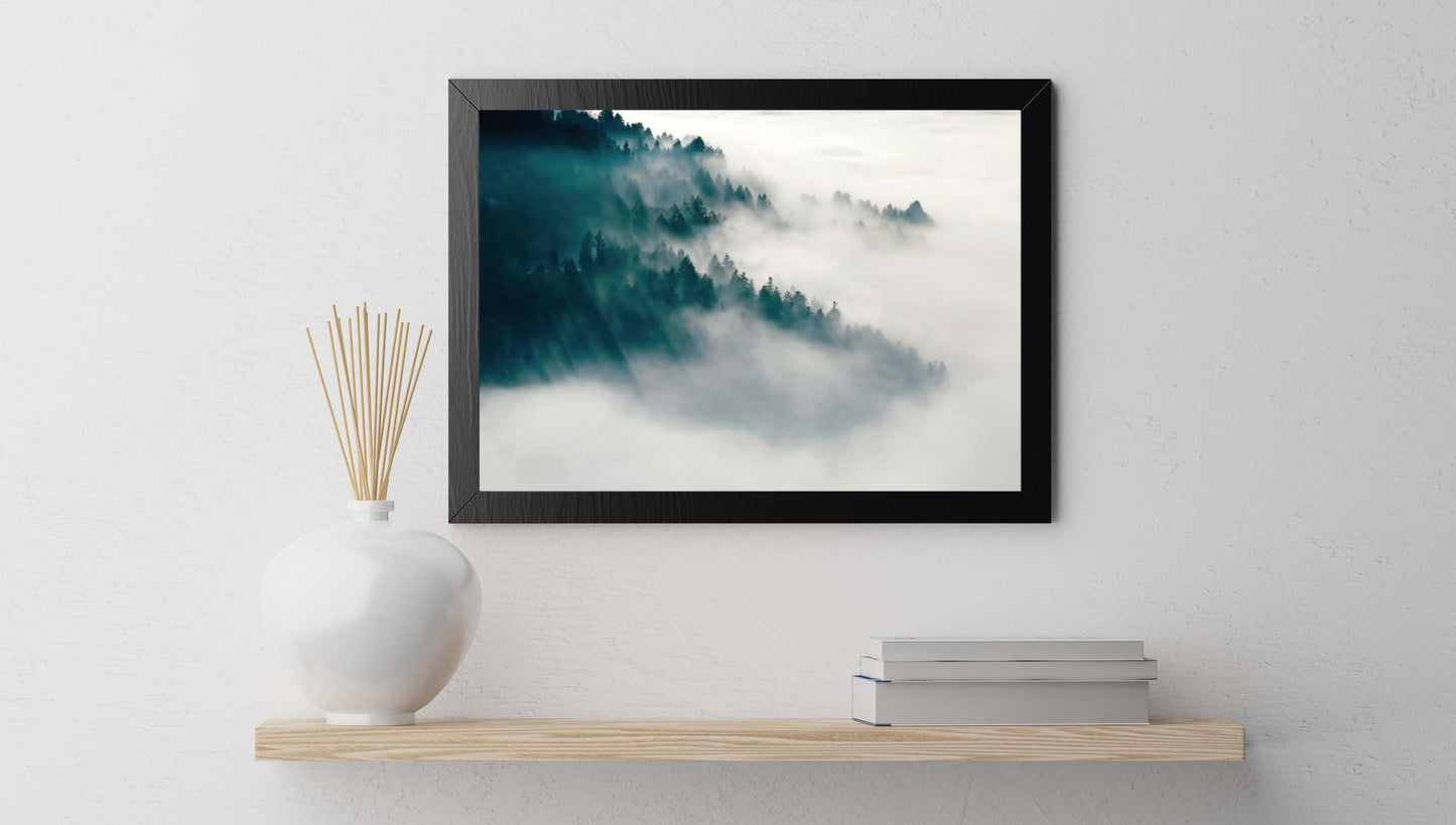 Foggy Forest poster print home wall art decor nature print