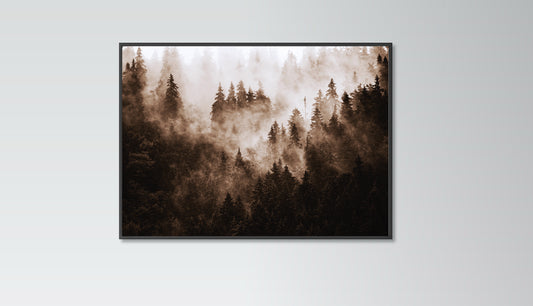 Foggy Forest poster print home wall art decor nature landscape beautiful print