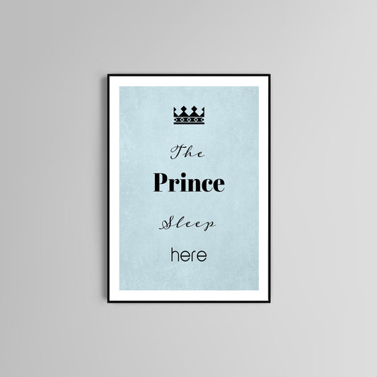 The Princess typography Poster print home wall art decor nursery girls' modern print