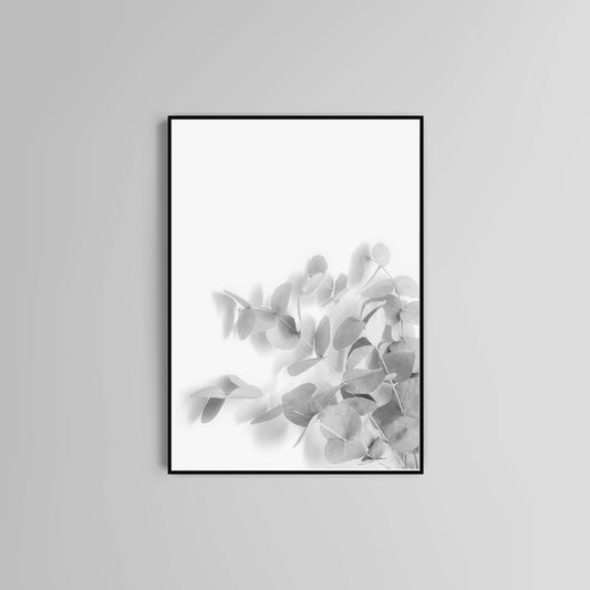 Eucalyptus poster print home wall art decor modern flower home accessories black and white