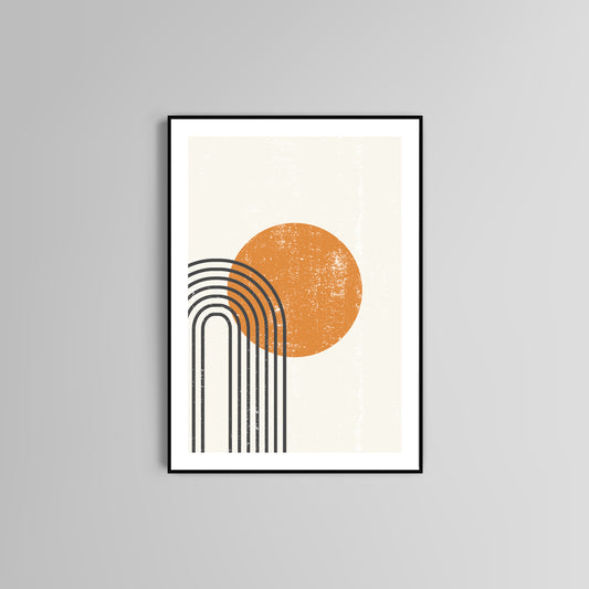 Abstract sun poster print home wall art decor modern poster