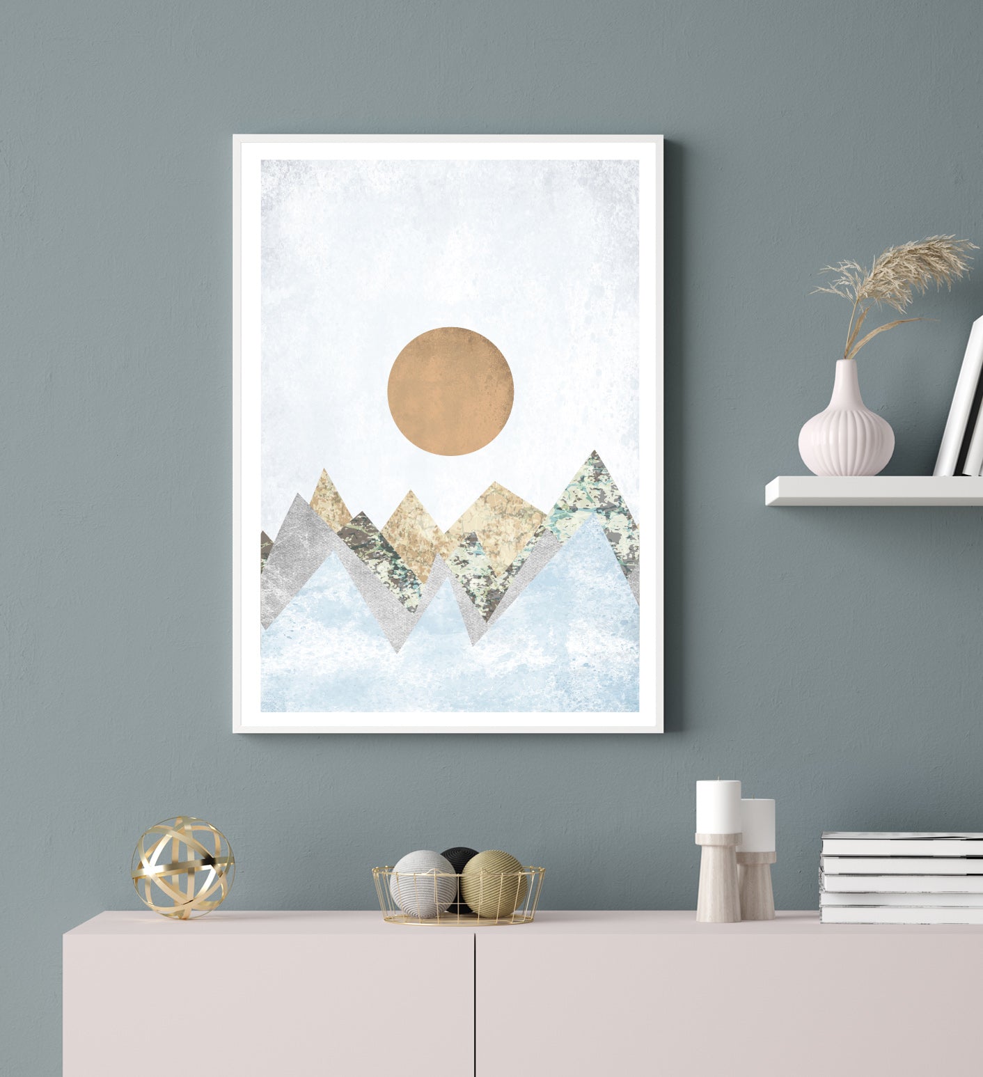 Abstract Mountains Poster print Home Décor Poster Wall Art home accessories