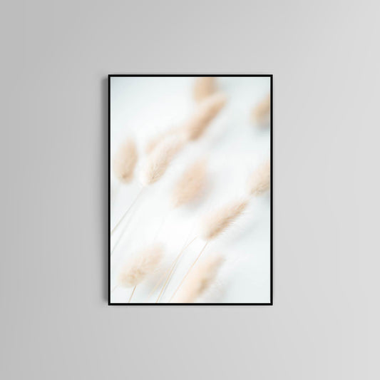 Pampas Grass poster print home wall art decor nature plant grey modern design