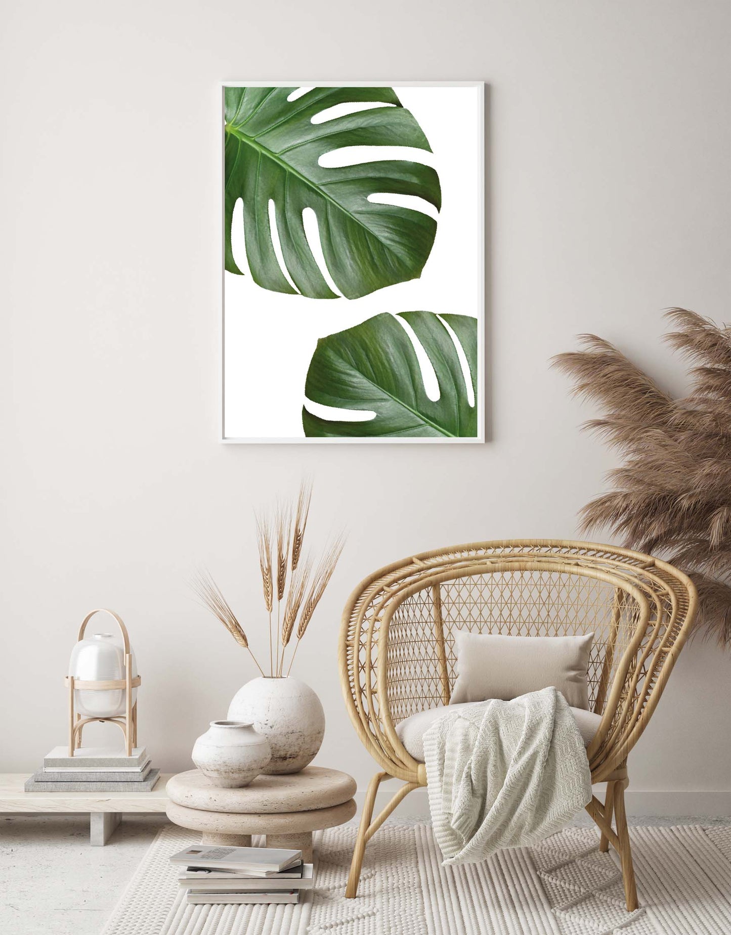 Monstera Leaves poster print home wall art decor monstera plant modern design