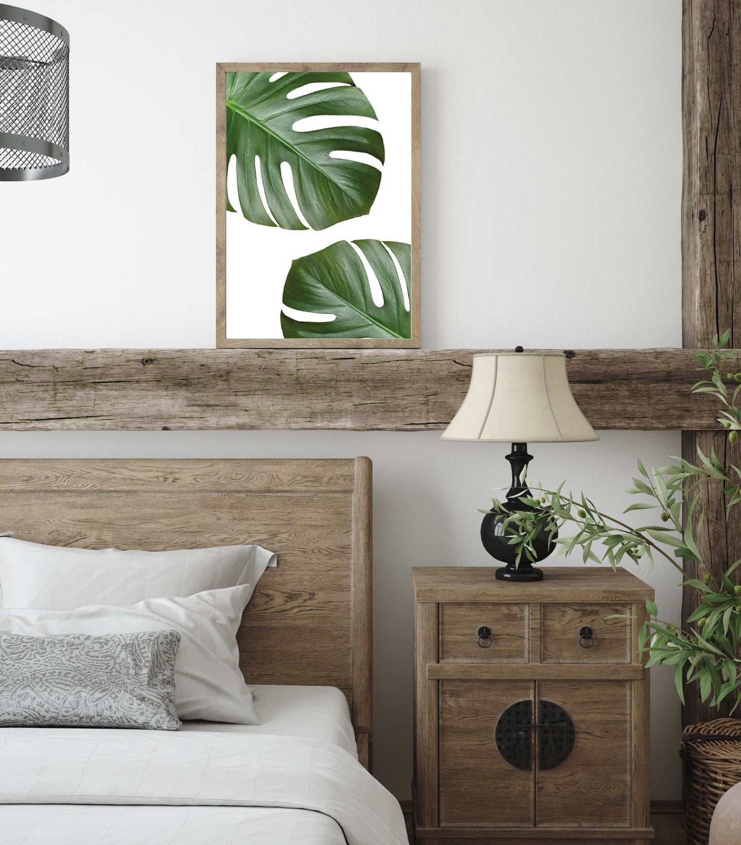 Monstera Leaves poster print home wall art decor monstera plant modern design