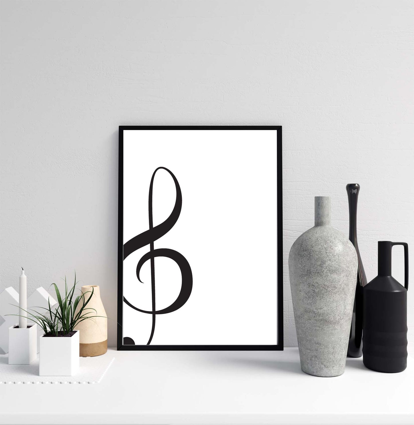 Treble Clef poster print home wall art decor music modern design