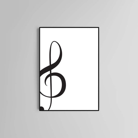 Treble Clef poster print home wall art decor music modern design