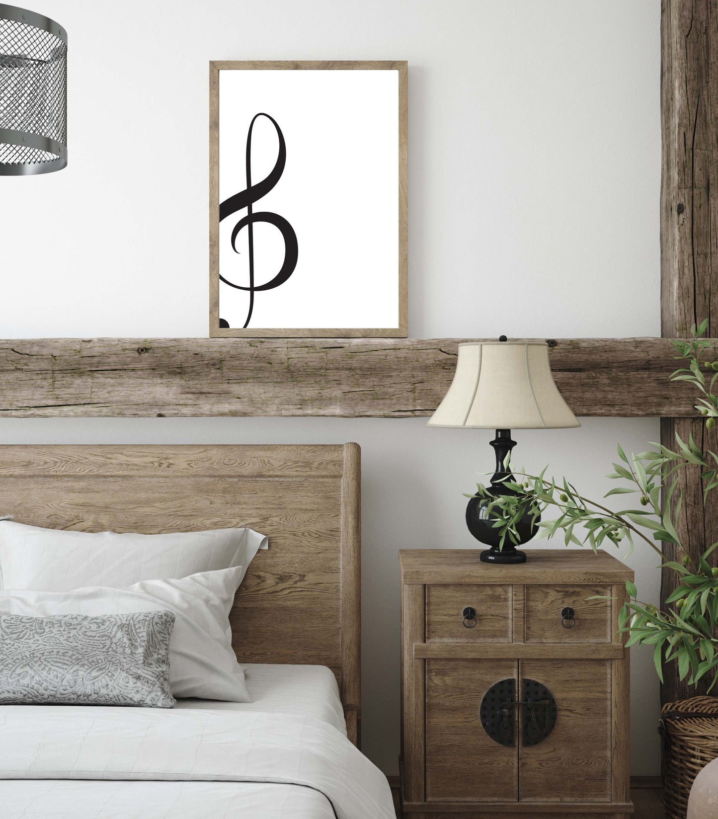 Treble Clef poster print home wall art decor music modern design