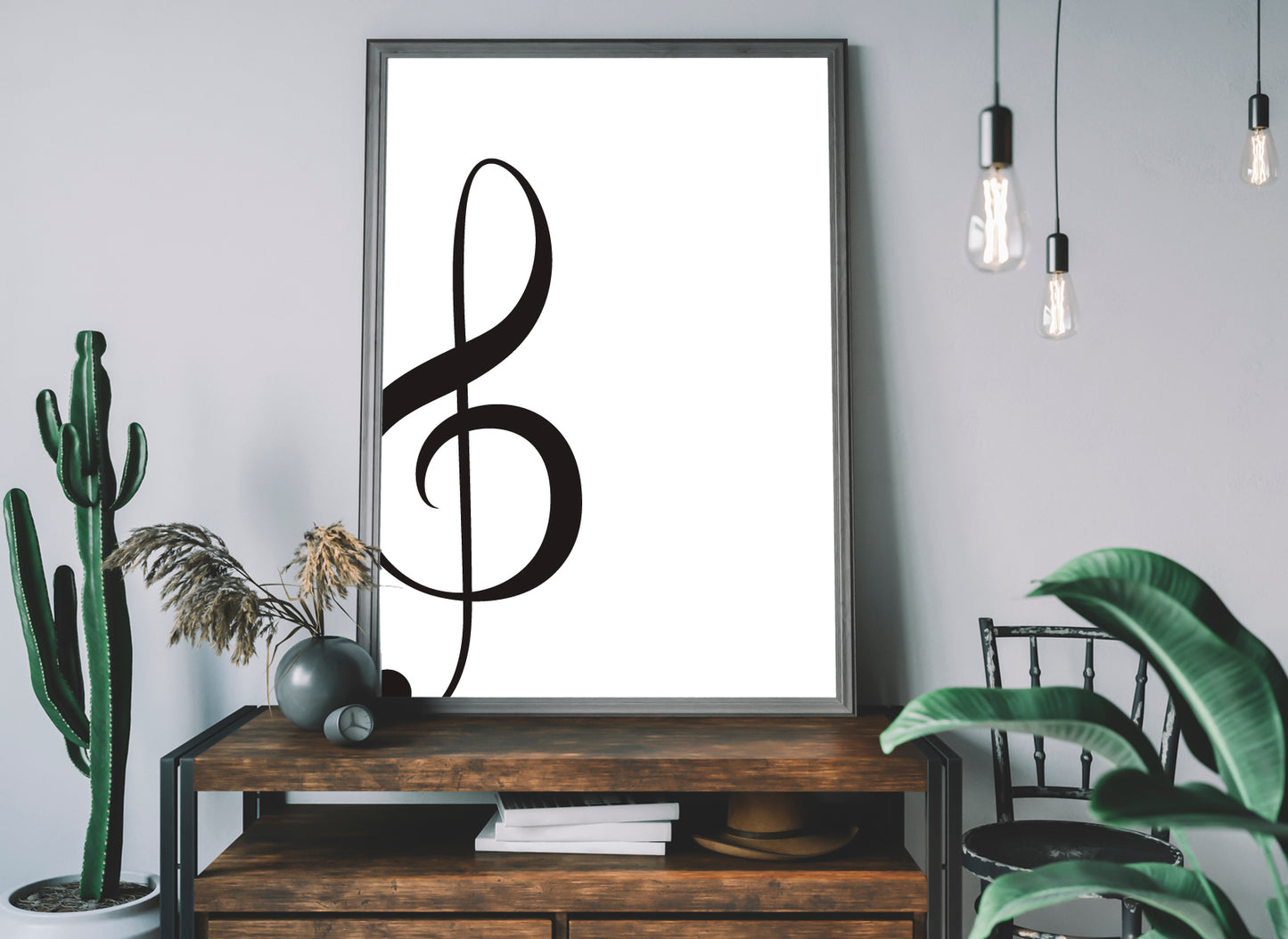 Treble Clef poster print home wall art decor music modern design