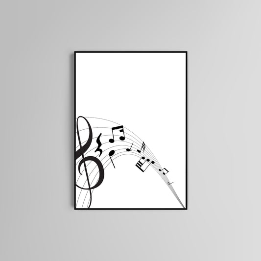 Treble Clef poster print home wall art decor music modern design