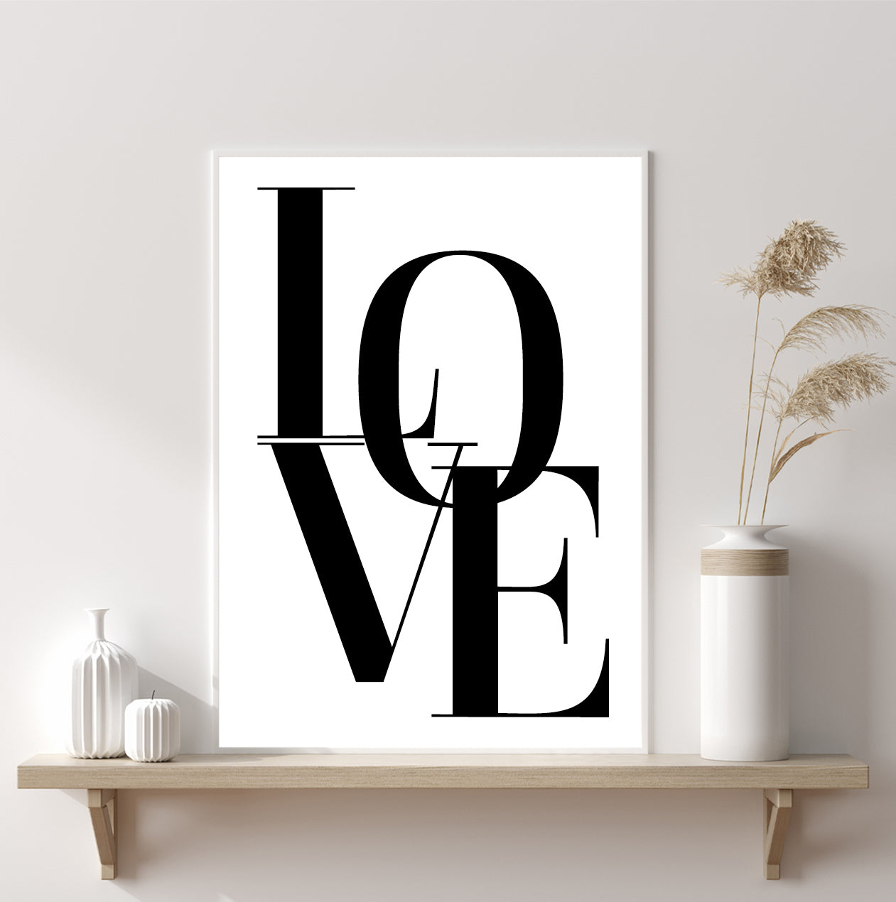 Love Letters poster print home wall art decor black modern elegant design home accessories