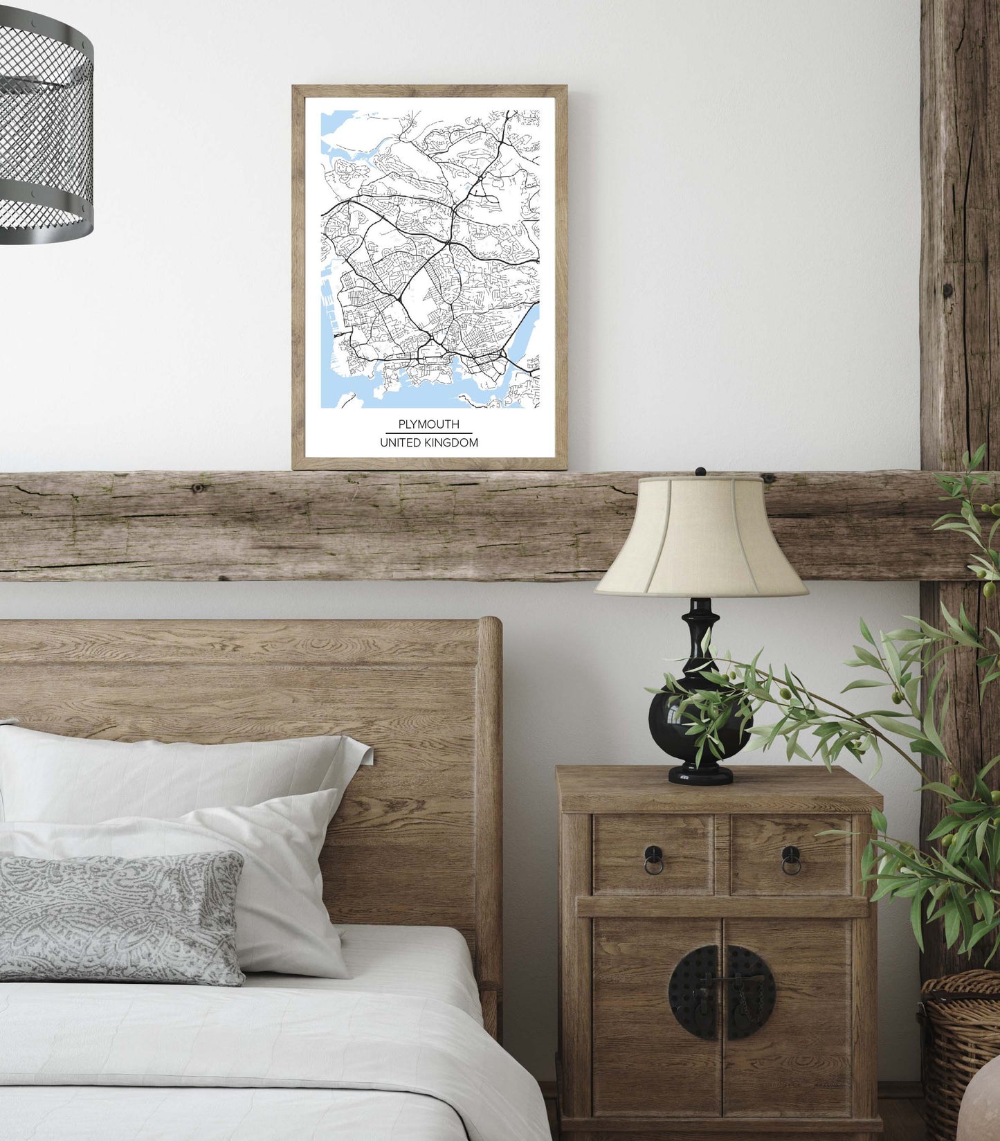 Plymouth map Wall Art Home Accessories Gift Ideas Modern Maps Posters Print Maps World Maps Eco Prints Wall Decorations