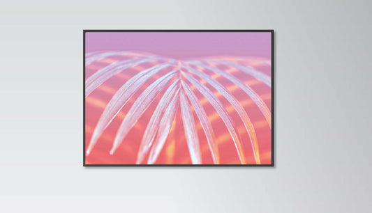 Pink palm leaves poster print tropical botanical home wall art decor home accessories