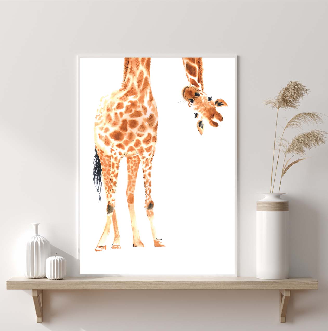 Giraffe poster print home wall art decor animal modern poster