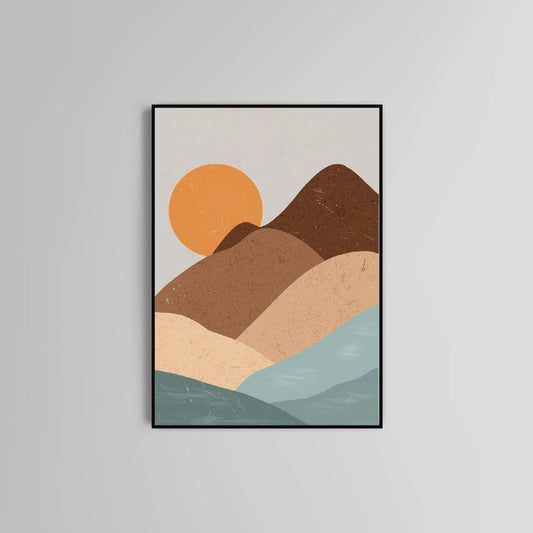 Abstract Poster print Sunset Mountains Home decor poster Wall Art Modern Print Home Accessories Gift Ideas